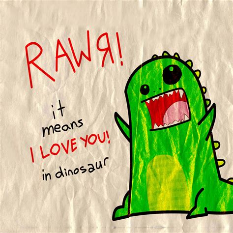 Cute Dinosaur Draw And Love Image 649721 On