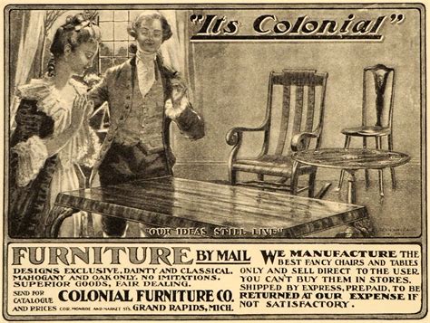 As one of the leading florists in the u.s. 1899 Ad Colonial Furniture Chairs Grand Rapids Michigan ...