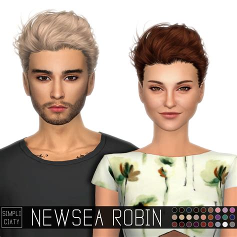 Simpliciaty Newsea`s Robin Hair Retextured Sims 4 Hairs