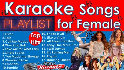 English Songs With Lyrics Karaoke Videoke Playlist For Female Youtube