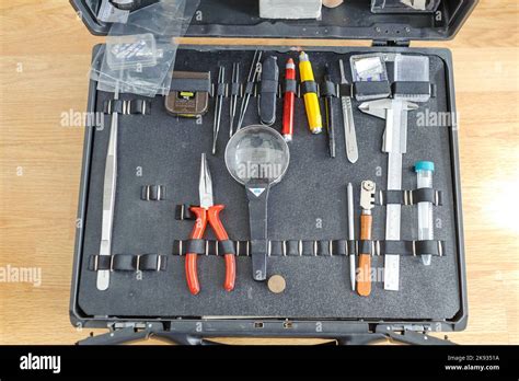 Police CSI (Crime Scene Investigation) tool and equipment Stock Photo
