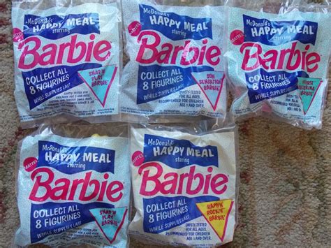 1991 New Lot Of 5 Mcdonalds Barbie Happy Meal Toy Ebay