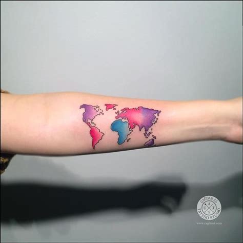 35 Best World Map Tattoo Ideas For Travel Lovers Page 3 Of 3