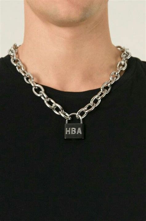 Men S Padlock And Chains Necklace Necklace Chains Necklace