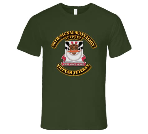 86th Signal Battalion Support With Text T Shirt