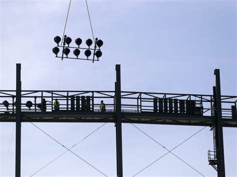 Green Bay Packers Install New Lights At Lambeau Field