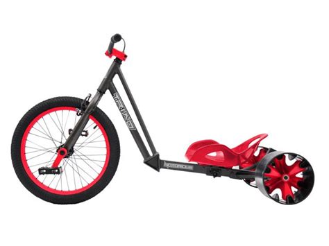 A Red And Black Bike With Wheels On It