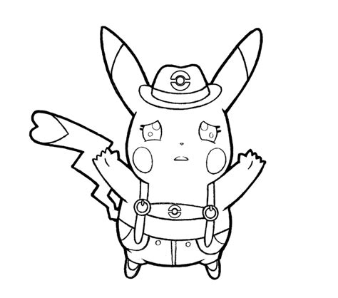 Pikachu Drawing Outline Drawing Easy