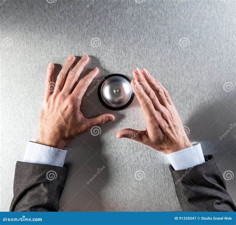 Calm Businessman Hands Calling For Business Or Customer Service Stock