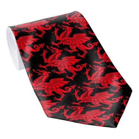 Welsh Dragon Tie Welsh Dragon Custom Ties Tie