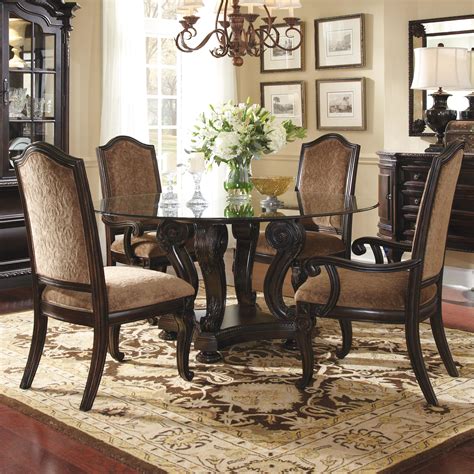 Matching chairs, matching side chairs + different head chairs, and an eclectic mishmash where no two chairs are the same. Beautiful Pedestal Table Base for Glass Top - HomesFeed