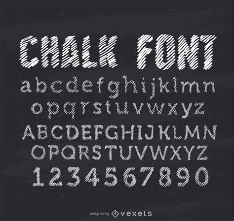 Chalk Font Type Alphabet Vector Download