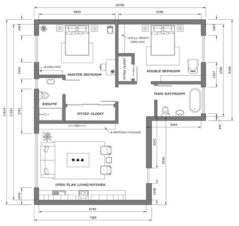 Technical Floor Plan Dulux Living Room