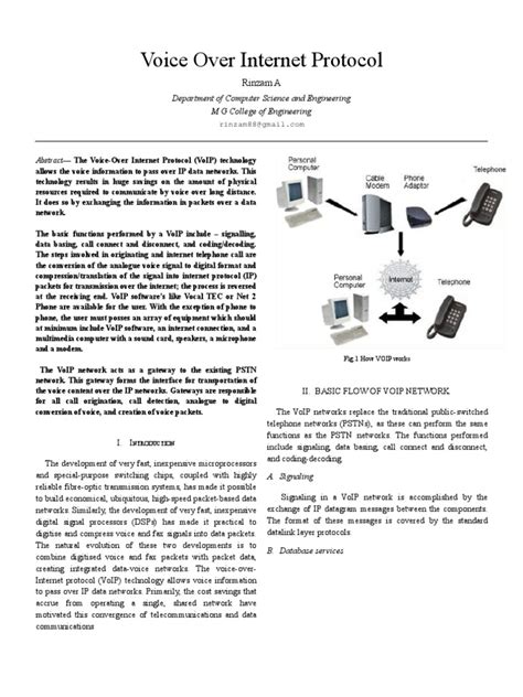 This is in contrast with the traditional circuit transmissions. Voice Over Internet Protocol | Voice Over Ip | Computer ...