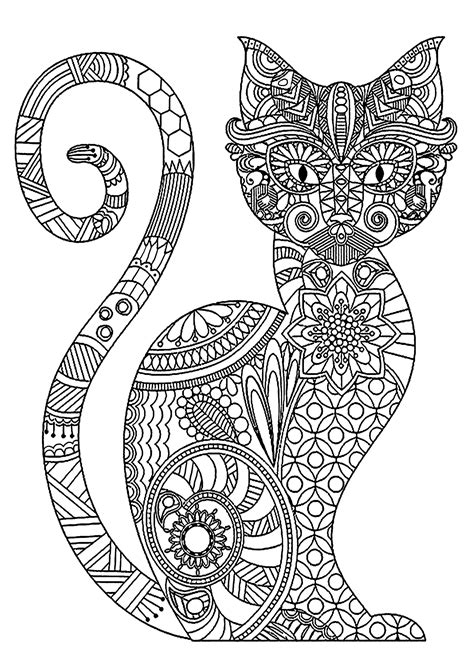 Cat Mandala Coloring Pages 194 Svg Png Eps Dxf In Zip File