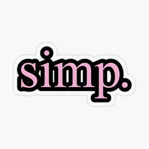 Simp Sticker By Sweetlog Redbubble