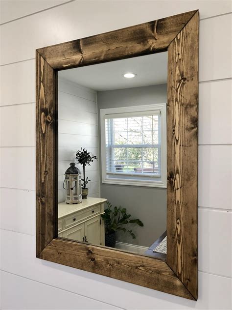 Diy Rustic Wood Mirror Frame 12 Awesome Diy Rustic Mirror Frame Design Ideas — Webnera I