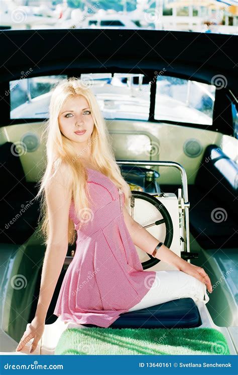 Blonde Girl On The Boat Stock Image Image Of Boat Relax