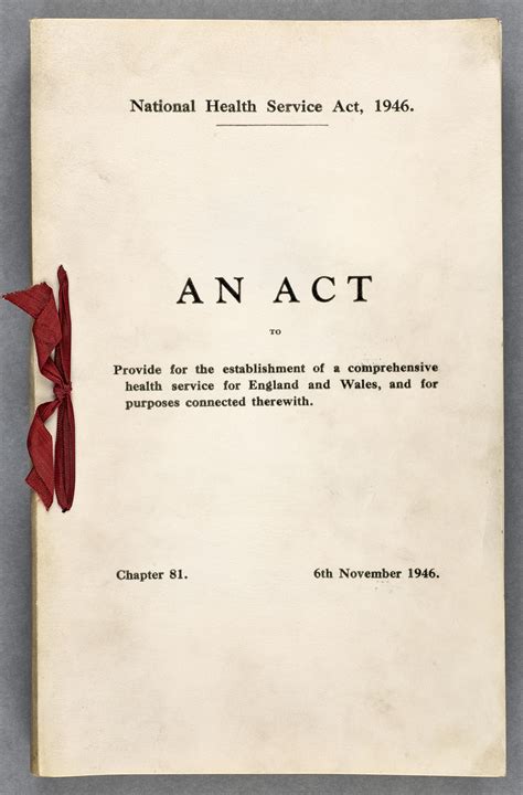 The mental health act (1983) is the main piece of legislation that covers the assessment, treatment people detained under the mental health act need urgent treatment for a mental health disorder and. 1946 National Health Service Act - UK Parliament