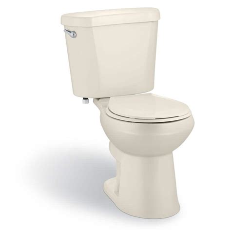 Glacier Bay 2 Piece 128 Gpf High Efficiency Single Flush Round Toilet