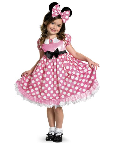 Pink Minnie Mouse Glow In The Dark Dot Dress Disney Costume
