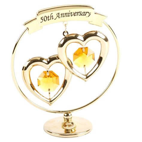 50th Golden Wedding Anniversary Crystal T With Swarovski Crystals