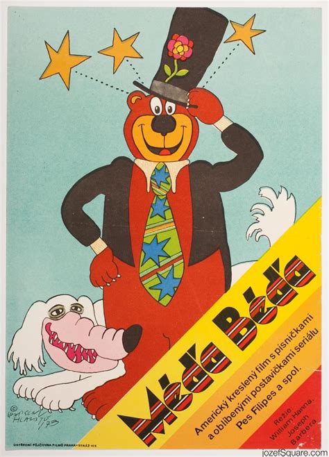 Hey There Its Yogi Bear 70s Kids Poster Art Vratislav Hlavaty