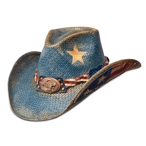 Stampede Hats Vintage Blue Star American Flag Cowboy Hat In 2020