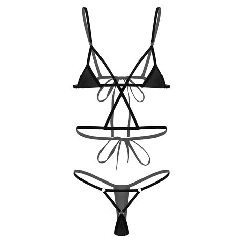 Sexy Lingerie Erotic Swimwear Suit O Ring Connected Bikini Swimsuit Womens Lingerie Set