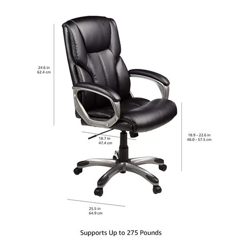 Amazon Basics Executive Home Office Desk Chair With Padded Armrests