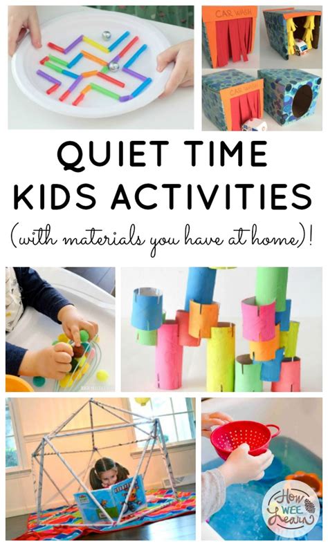 Quiet Time Kids Activities With Materials You Have At Home How Wee Learn
