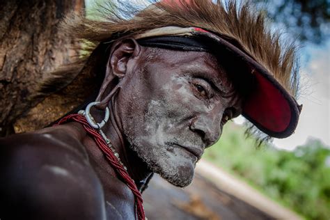 Mursi Tribe Man With His Face Painted Omo Valley Ethiopi Flickr