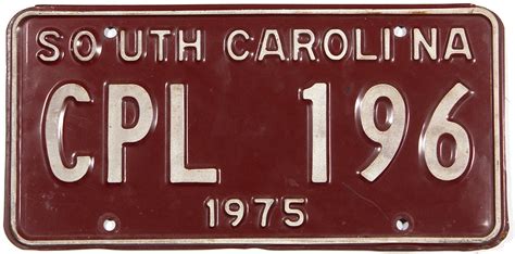 1975 South Carolina License Plate Brandywine General Store