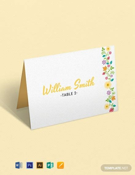 Download all 1,076 name card print templates unlimited times with a single envato elements subscription. FREE Multi Place Wedding Name Card Template - Word (DOC ...