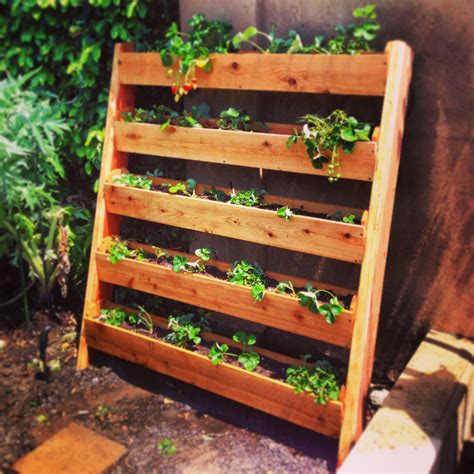 I Built This Vertical Strawberry Garden Out Of Cedar Fence Pickets