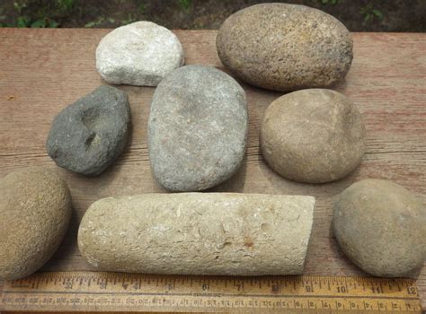 Native American Hammerstones Nutting Stones Pestles And Game Stones