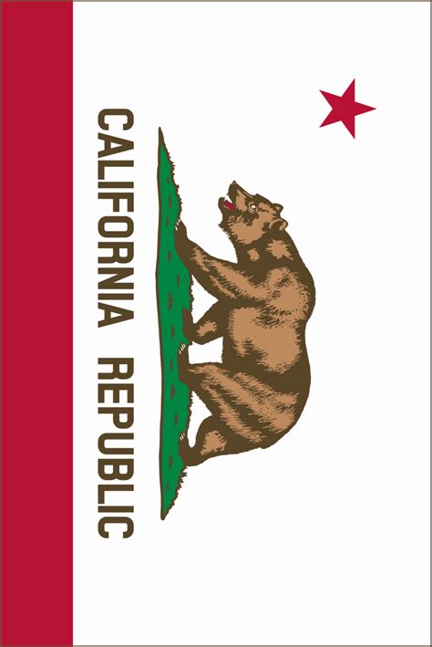 Public Domain Clip Art Image Flag Of California Vertical Thin