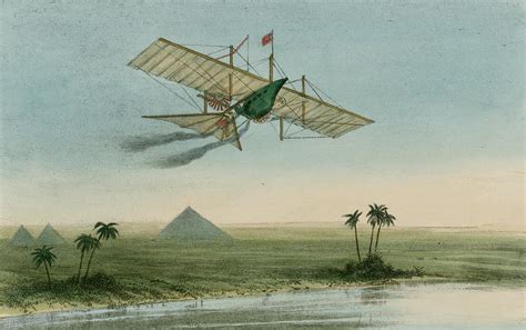 Ariel The First Carriage Of The Aerial Transit Company Painting By