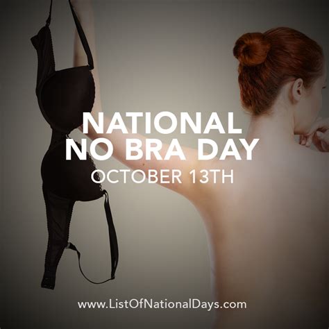 NATIONAL NO BRA DAY PICTURE List Of National Days