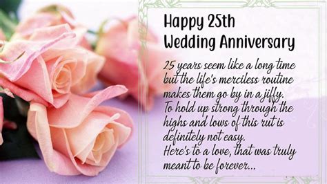Happy 25th Anniversary Wishes For Wedding Quotes Messages Status And Images The Birthday Wishes