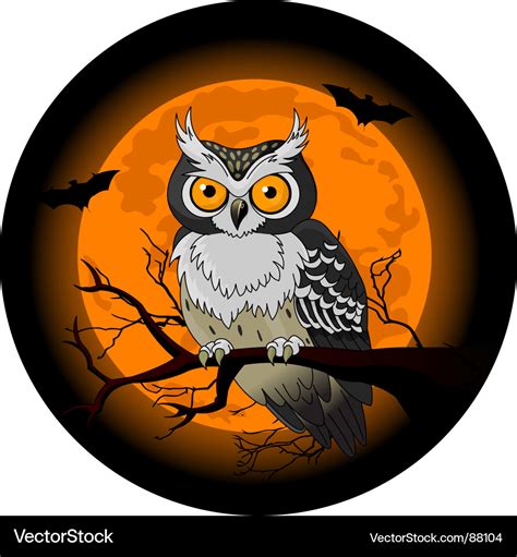 Owl Night Royalty Free Vector Image Vectorstock