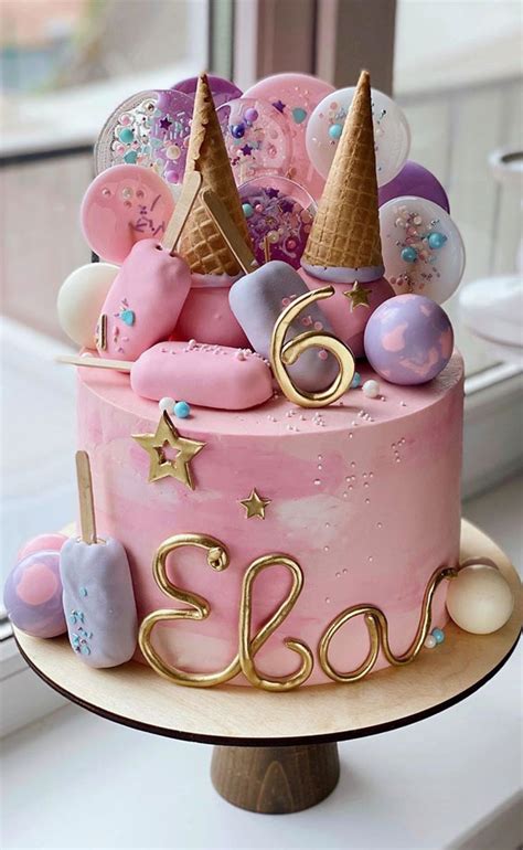 There are different types of cake designs for girls, like for little girl's birthday, she a rainbow cake is more than enough to enchant girls for their birthday. 57 Beautiful Cake Inspiration - 6th birthday cake girl