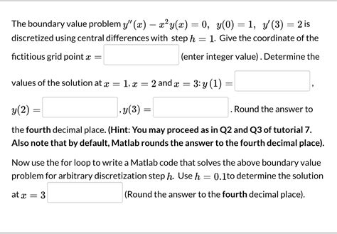 Solved The Boundary Value Problem Y ″ X − X 2 Y X