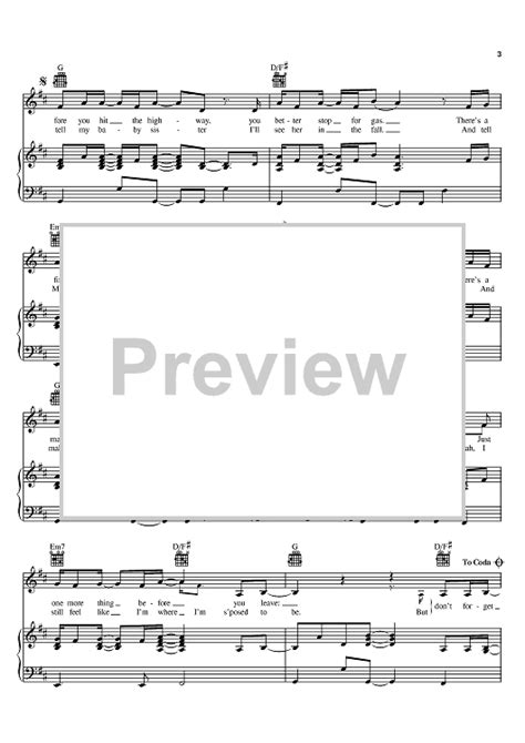 Dont Forget To Remember Me Sheet Music By Carrie Underwood For Piano