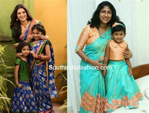 mother and daughter matching dresses latest fashion trend south india fashion