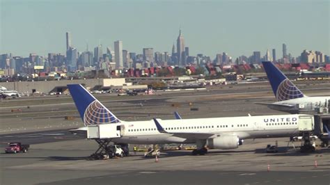 Newark Liberty Airport And Manhattan Seen From The Airtrain Youtube