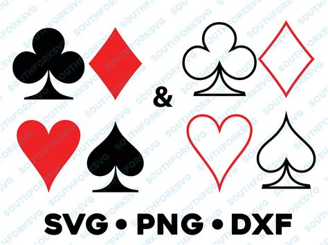 Playing Cards Svg Playing Card Suits Svg Heart Spades Diamonds Ace By