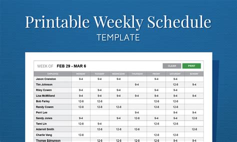 Get Free Printable Employee Work Schedules Best Calendar Example