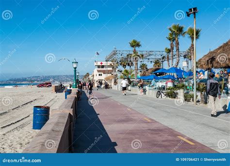 Mission Beach Boardwalk In San Diego Editorial Photo Image Of