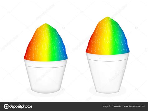 3d hawaiian shave ice on white bowl vector stock vector image by ©jiaking1 179068658
